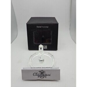 Oleg Cassini Crystal Diamond Ring Holder Signed New In Box